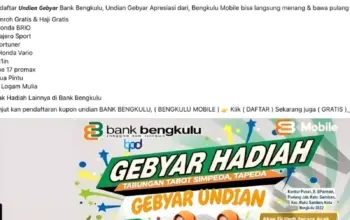 Heboh di Facebook, Program Undian Bank Bengkulu Berhadiah Fantastis Diduga Tidak Resmi