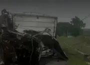 Kecelakaan Maut Tiga Truk di Lampung Selatan Dua Sopir Tewas Diduga Akibat Rem Blong