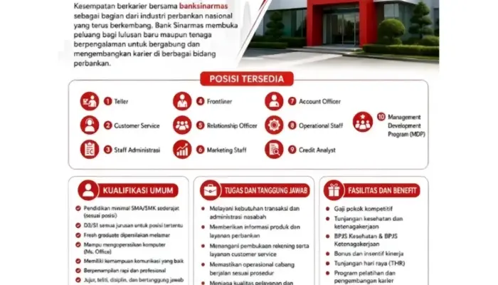 Waspada! Lowongan Kerja Bank Sinarmas 2026 di TikTok, Pelamar Diminta Cek Fakta Sebelum Isi Data Pribadi