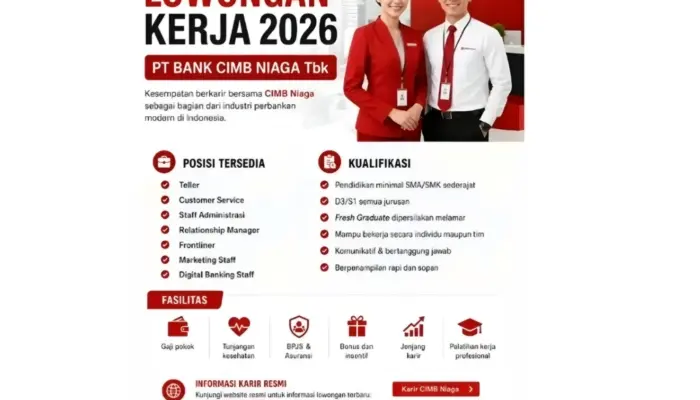 Viral Lowongan CIMB Niaga 2026 di TikTok, Benarkah Resmi? Ini Faktanya