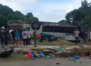 Perjalanan Rekreasi Jemaat Berakhir Maut, Kecelakaan Bus di Rempang Batam Tewaskan Satu Penumpang