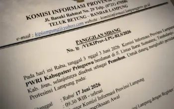 Sengketa Informasi Pringsewu Masuk Sidang, PWRI Siap Uji Transparansi Pengelolaan Anggaran di Komisi Informasi Lampung 2 Perkara Nomor 002 Resmi Terdaftar PWRI Pringsewu Tantang Transparansi ‘Puzzle Anggaran di Pengadilan