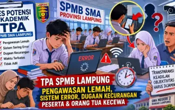 TPA SPMB Lampung Tuai Sorotan, Dugaan Kecurangan dan Gangguan Sistem Picu Kekecewaan Peserta 3 TPA SPMB Lampung Disorot Dugaan Kecurangan dan Kendala Sistem Dikeluhkan Peserta