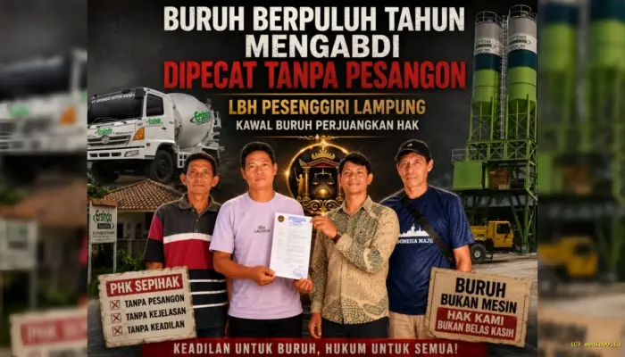 Puluhan Tahun Bekerja, Tiga Buruh di Lampung Selatan Klaim Di-PHK Tanpa Pesangon