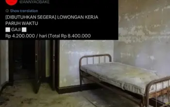 Viral! Lowongan Kerja di Bekasi Tawarkan Rp8,4 Juta untuk Menginap 2 Hari di Rumah Angker 4 Viral di Bekasi, Ada Lowongan Kerja Dibayar Rp8,4 Juta untuk Bermalam di Rumah Angker Selama 2 Hari