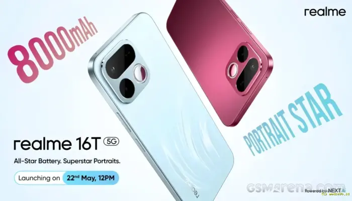 realme 16T Siap Meluncur Global, Andalkan Baterai Jumbo 8.000 mAh