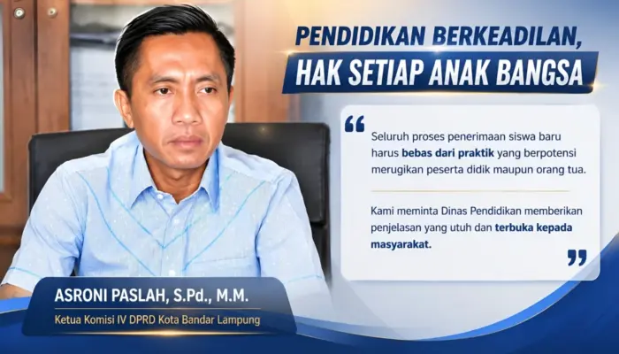 DPRD Bandar Lampung Minta Pemkot Tindaklanjuti Temuan Ombudsman soal SPMB SMP