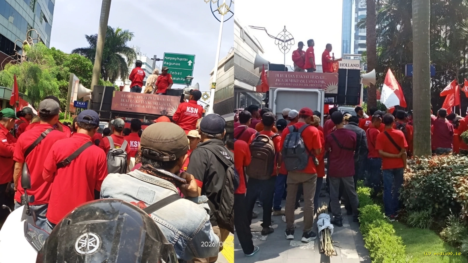 Demo di Jakarta, Buruh Unit Bergen dan Kedaton Tuntut PTPN 7 Lampung Penuhi Hak Karyawan Tetap