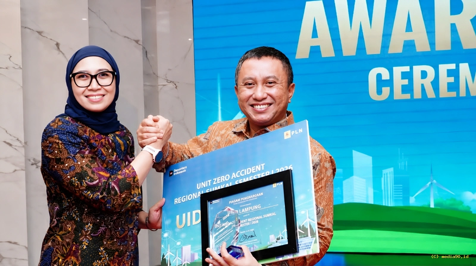 PLN Lampung Sabet Penghargaan Zero Accident pada Awarding Kinerja Direktorat Distribusi Semester I 2026