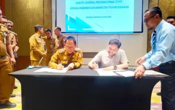 Pemkab Tulang Bawang Terima Pengalihan Lahan PT CPP untuk Pengembangan Kawasan Ekonomi Biru