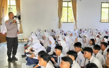 Polsek Tanjung Bintang Edukasi Siswa Baru SMAN 1 tentang Anti Bullying dan Bahaya Kenakalan Remaja