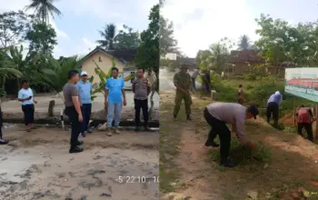 Dukung Program Desa Helau, Polsek Tanjung Bintang dan Uspika Tanjung Sari Gelar Jumat Bersih di Desa Wawasan 3 Polsek Tanjung Bintang dan Uspika Tanjung Sari Gotong Royong Bersihkan Desa Wawasan Dukung Program Desa Helau